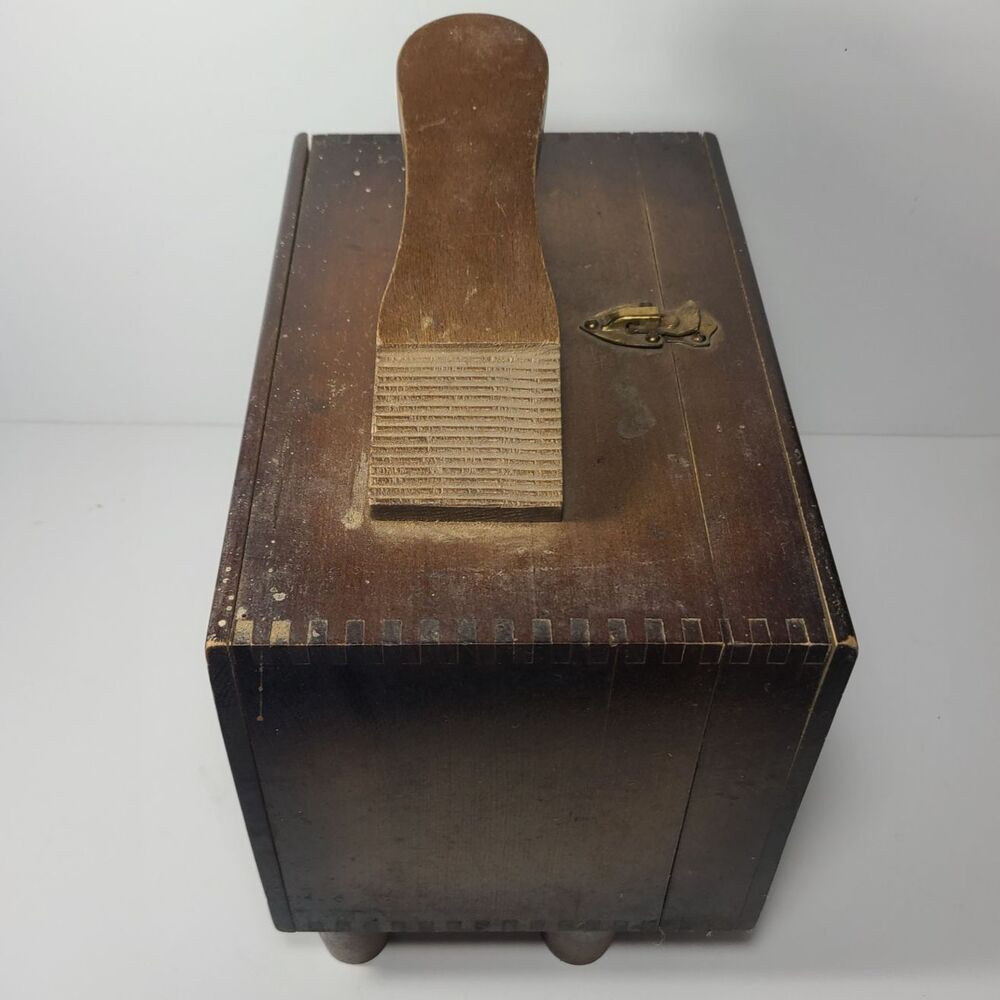 1950s Esquire Shoe Care Chest Box Mid Century Wood Shine Kit VTG - Picture 2 of 10